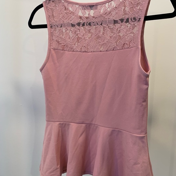 Pink Peplum Top - Picture 2 of 3